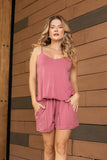 Pijama Elena: Set de pantalón corto y manga tiras