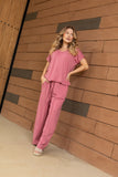 Pijama Elena: Set de pantalon largo y manga corta