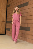 Pijama Elena: Set de pantalon largo y manga corta
