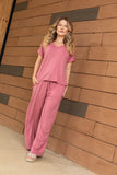 Pijama Elena: Set de pantalon largo y manga corta